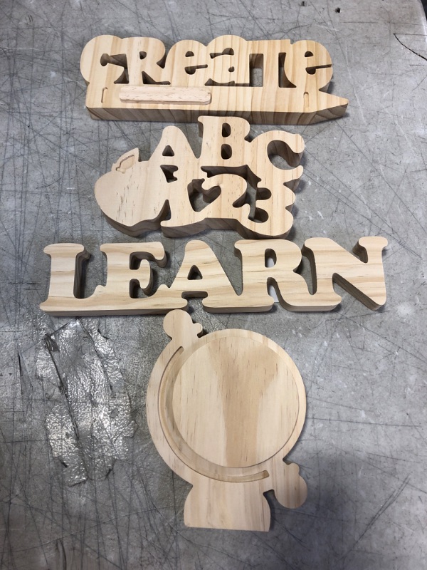Photo 1 of Wood Word Base, Learn, Create, ABC
