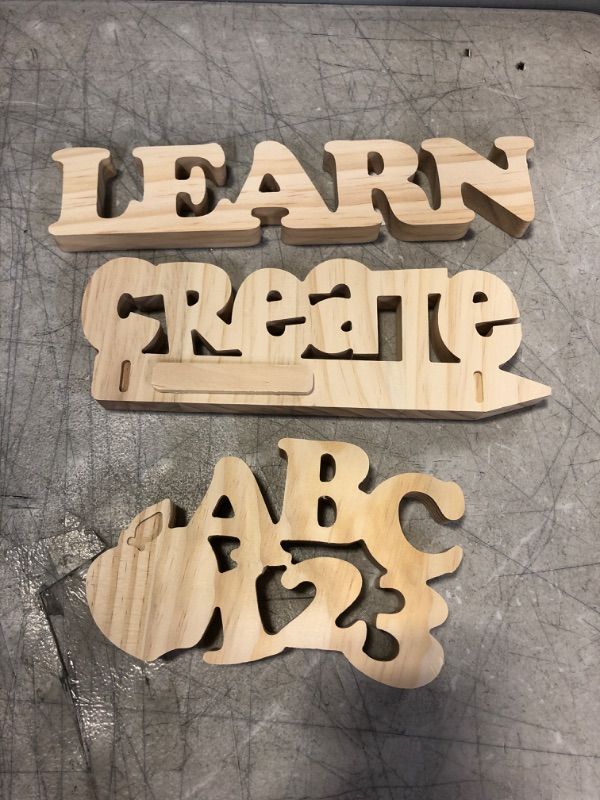 Photo 1 of Wood Word Base Learn, Create, ABC

