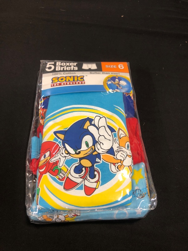 Photo 2 of Boys' Sonic the Hedgehog 5pk Underwear - 6