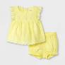 Photo 1 of Baby Girls' Eyelet Bloomer Top & Bottom Set - Cat & Jack™ Light Yellow sz 3-6m