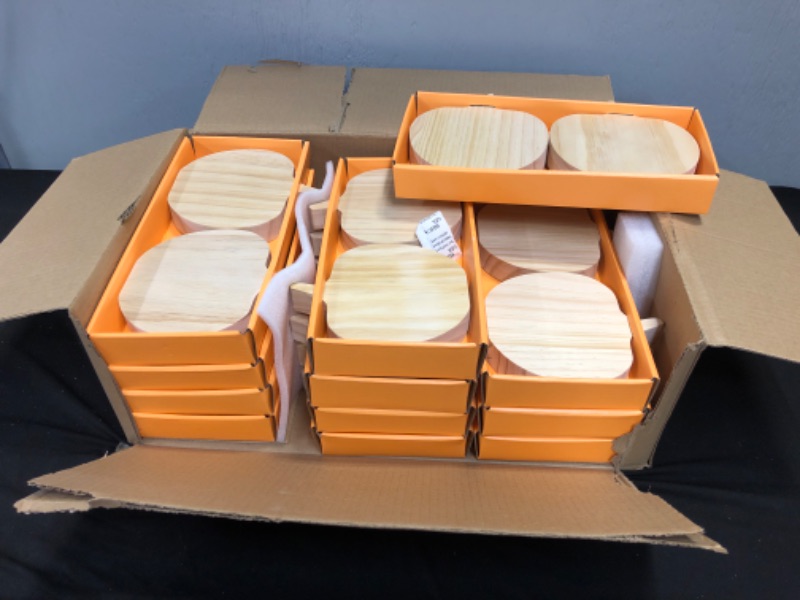 Photo 1 of 2pk Small Halloween Wood Pumpkin - Mondo Llama™ - 24 PCS TOTAL 

