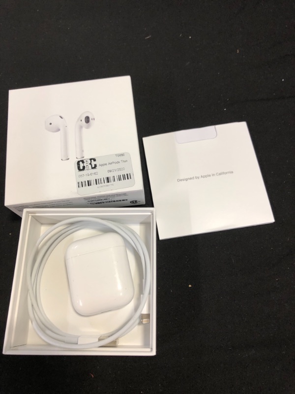 Photo 2 of Apple AirPods True Wireless Bluetooth Headphones (2nd Generation) with Charging Case

