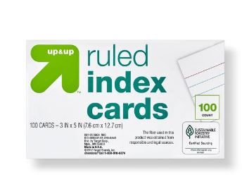 Photo 1 of 30 PACKS 0F 100 -  3" x 5" Ruled Index Cards - up & up™


