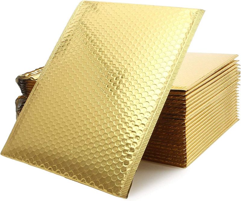 Photo 1 of LANIAKEA 30 Pack Gold Poly Bubble Mailers, 10x13 Inch Self Seal Padded Mailing Envelopes, Waterproof and Tear-Proof Cushion Shipping Mailers Envelopes for Christmas Packaging/Mailing
