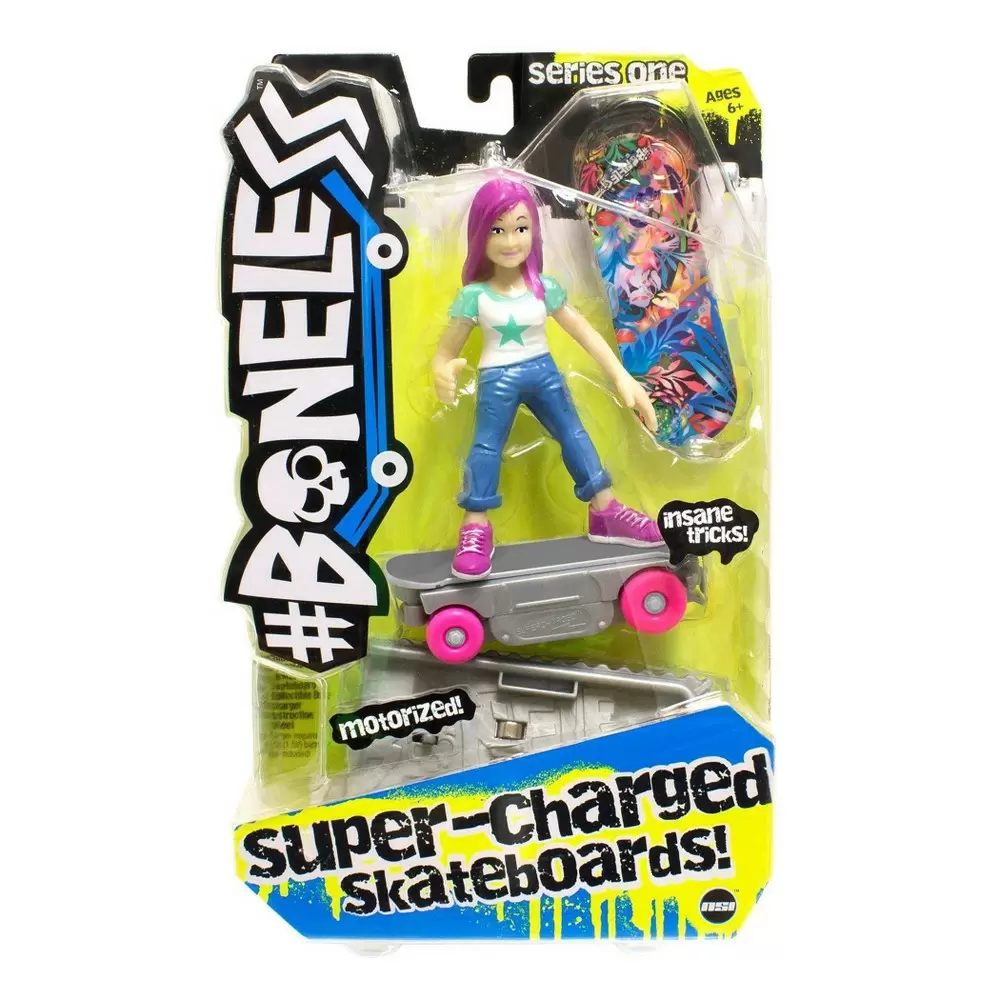 Photo 1 of #Boneless Super-Charged Mini Toy Stunt Skateboard with Poseable Skater - Mia