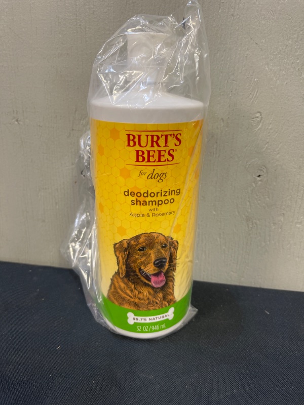 Photo 1 of Burt's Bees for Dogs Natural Deodorizing Dog Shampoo | Best Dog Shampoo for Odor Control, Made with Apple & Rosemary | Cruelty Free, Sulfate & Paraben Free, pH Balanced for Dogs - Made in USA, 32 Oz
