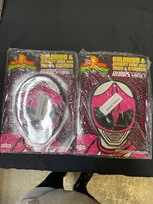 Photo 2 of 2 PACKS Bendon Coloring and Activity Book with Mask (Pink Mask), Power Rangers
