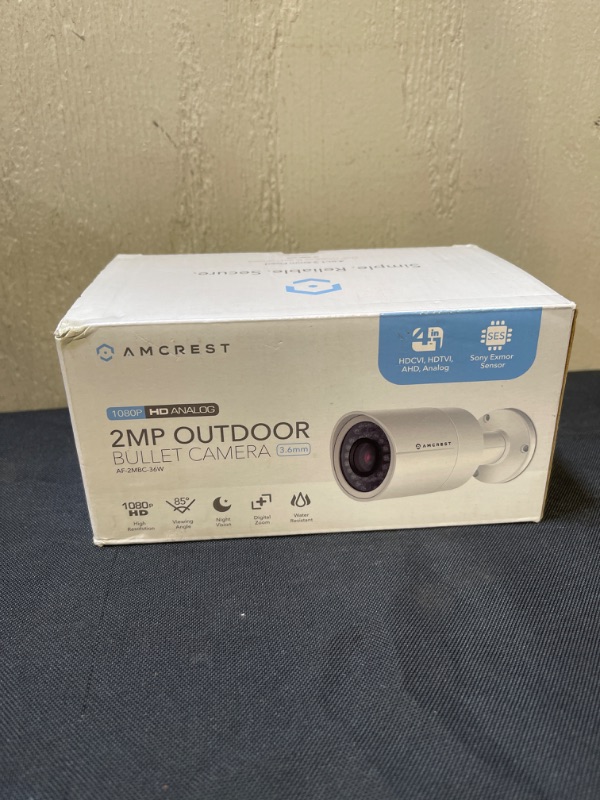 Photo 2 of Amcrest UltraHD 5MP Outdoor POE Camera 2592 x 1944p Bullet IP Security Camera, Outdoor IP67 Waterproof, 103° Viewing Angle, 2.8mm Lens, 98.4ft Night Vision, 5-Megapixel, IP5M-B1186EW-28MM (White)
