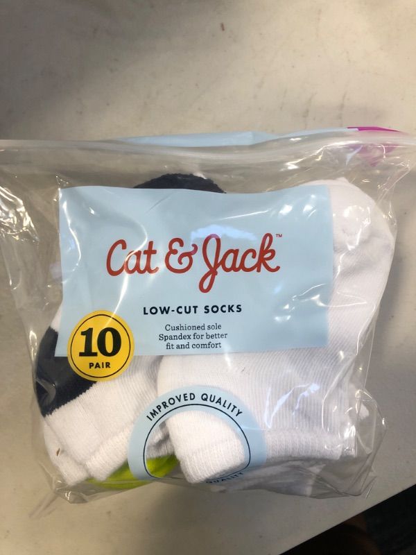 Photo 2 of Baby Boys' 10pk Low-Cut Socks - Cat & Jack White 12-24M