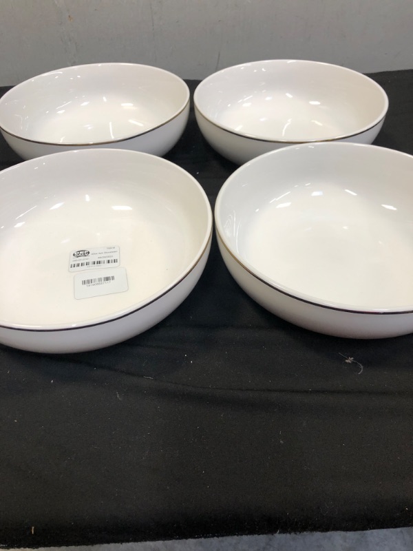 Photo 3 of 40oz 4pk Stoneware Dinner Bowls Gold - Threshold™