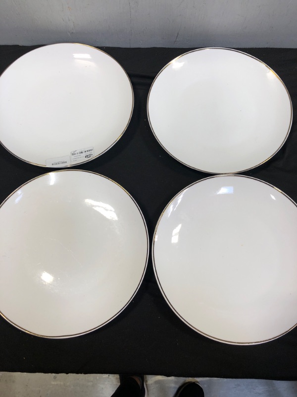 Photo 2 of 10" 4pk Stoneware Dinner Plates Gold - Threshold™