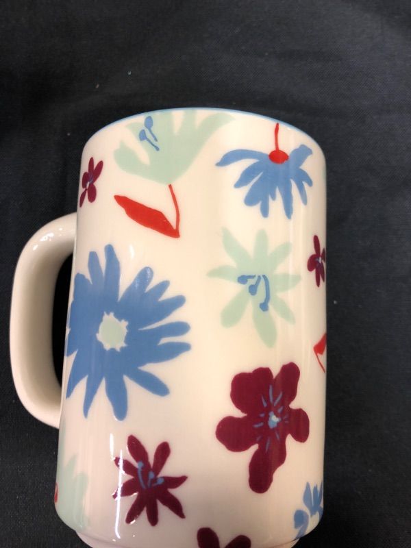 Photo 2 of 16oz Stoneware Floral Mug - Room Essentials™ (1)