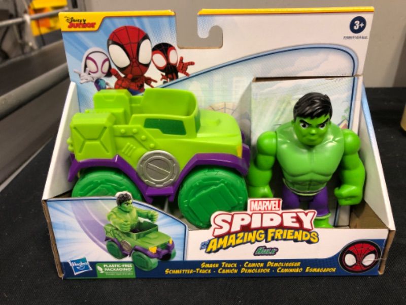 Photo 2 of Marvel Spidey and His Amazing Friends - Hulk Figure and Smash Tank