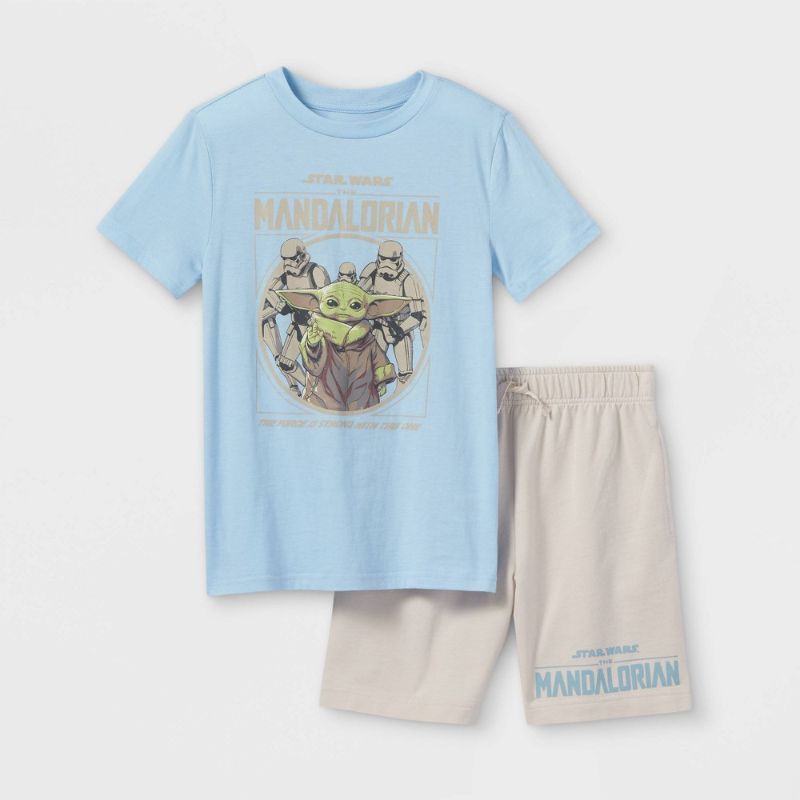 Photo 1 of Boy' Baby Yoda Top & Bottom Et - Blue/Beige
SMALL