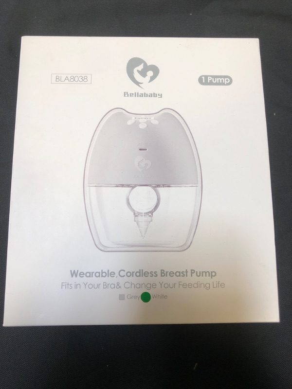 Photo 2 of Bellababy Wearable Breast Pump Hands Free,Silent and Pain Free,Long-Lasting Battery,4 Modes&9 Levels of Suction,Fewer Parts Needed to Clean,Fast Rechargeable.(White)
