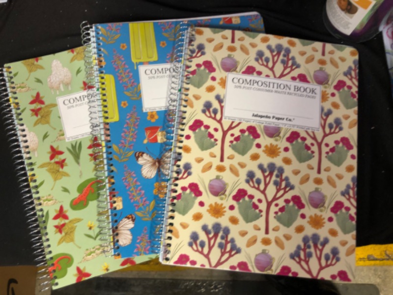 Photo 2 of College Ruled 1 Subject Spiral Notebook Joshua Tree - Jalapeno Paper Co. 3 Pack Assorted Designs
