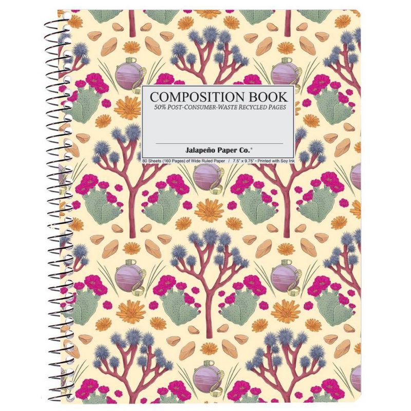 Photo 1 of College Ruled 1 Subject Spiral Notebook Joshua Tree - Jalapeno Paper Co. 3 Pack Assorted Designs
