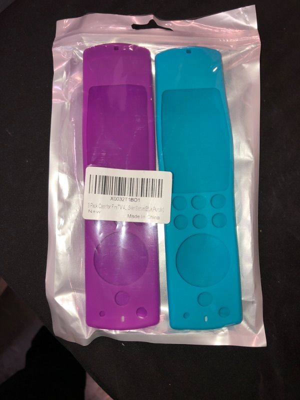 Photo 1 of 2 Pack NS-RCFNA-21 Remote Case Replacement for FireTV 4-Series/FireTV Omni Series/Toshiba FireTV/Insignia FireTV Alexa Voice Control,Non-Slip Silicone Protective Remote Cover Skin Sleeve (Blue,Purple)