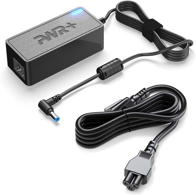 Photo 1 of 19.5V 65W 45W UL Listed HP Smart Blue Tip AC Adapter for Many Models Including: X360 Pavilion Envy Elitebook 840 ProBook and More 741727-001 Laptop Power-Supply Charger Cord