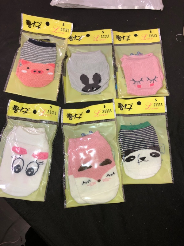 Photo 1 of  6 Pairs Baby Non Slip Grip Cotton Animal Ankle Socks with Non Skid Soles for Newborn Toddler Boy Girl, SIZE S 