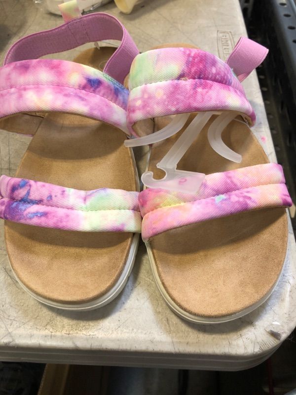 Photo 2 of Girls' Hazel Tie-Dye Slip-on Pull-on Footbed Sandals - Cat & Jack Purple 4
