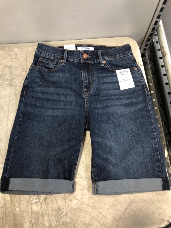 Photo 2 of DENIZEN® from Levi's® Women's Mid-Rise Bermuda Jean Shorts--SIZE 2/W26

