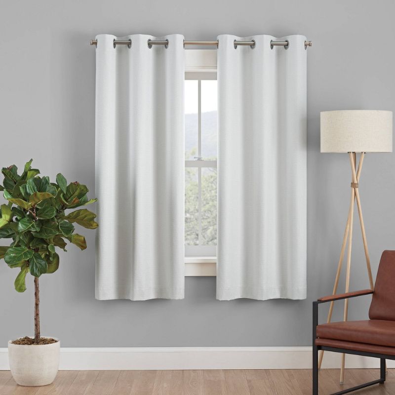 Photo 1 of 1pc 40"x63" Blackout Desmond Window Curtain Panel - Eclipse Absolute Zero
