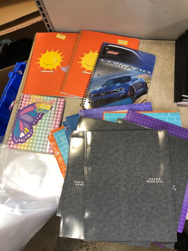 Photo 1 of Assorted Folders and Notebooks