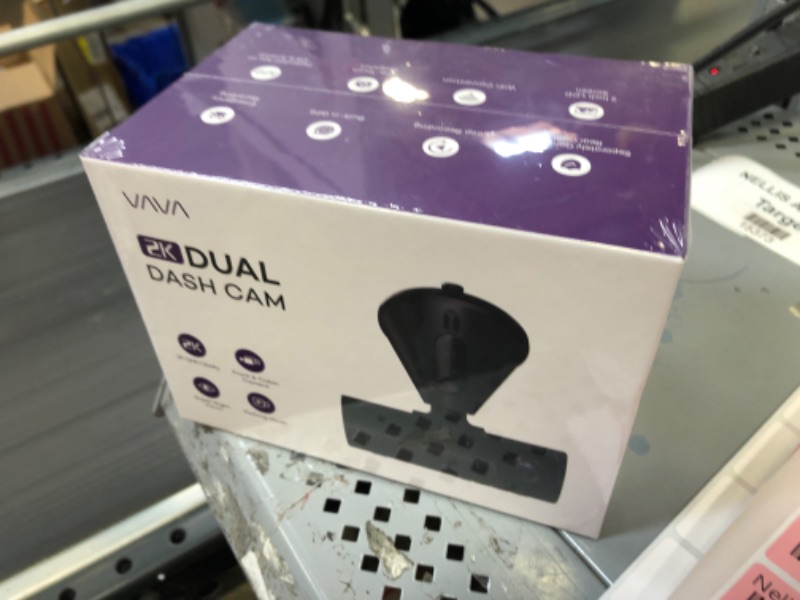 Photo 1 of VAVA VD009 Dual Dash Cam, 2K Front 1080p Cabin 30fps Car Camera, Sony Sensor, Infrared Night Vision, App Control & 2" LCD Display, Parking Mode, Built-in GPS for Uber & Lyft, Bluetooth Snapshot Remote