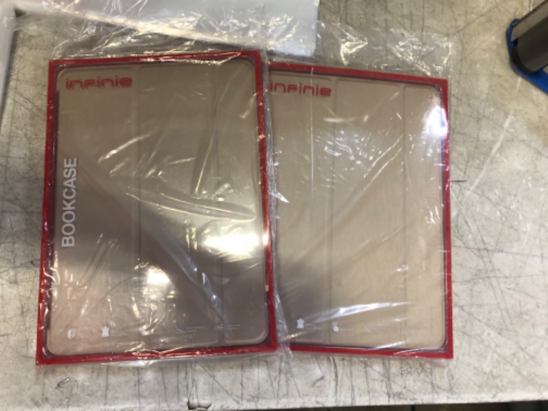 Photo 1 of 2x iPad Air 2 Protective Case Smart Cover with Scratch-Resistant Lining & Auto Sleep/Wake Feature (Gold)
