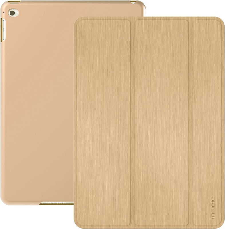 Photo 1 of 2x iPad Air 2 Protective Case Smart Cover with Scratch-Resistant Lining & Auto Sleep/Wake Feature (Gold)
