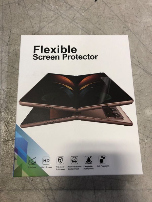 Photo 1 of Feitenn Samsung Galaxy Z Fold 3 5G Screen Protector Film Tempered Glass, Transparent Clear Soft Bubble Free Case Friendly Protective Coverage Scratch Resistant for Samsung Galaxy Z Fold 3 5G - 2 Pack
