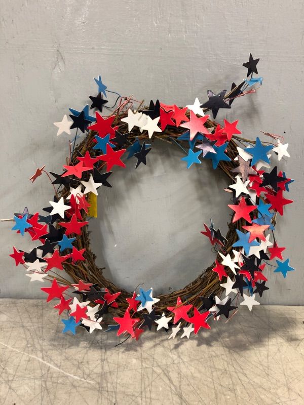 Photo 2 of 17 Americana Scatter Star Wreath Blue/Red - Sun Squad