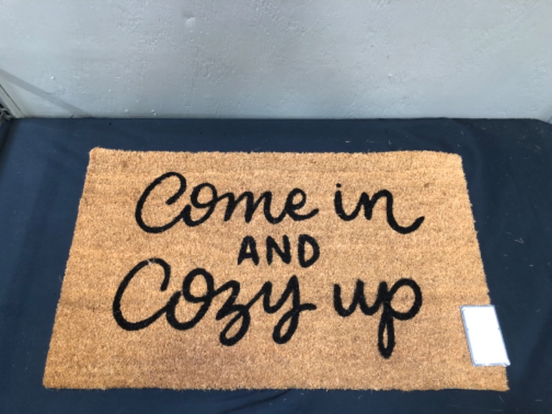 Photo 2 of 16x26 Come In and Cozy Up Doormat Black - Threshold