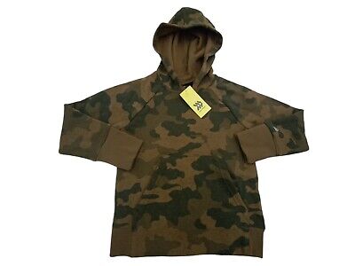 Photo 1 of ALL IN MOTION BOYS FLEECE HOODED GREEN CAMO SWEATSHIRT SIZE XS 4/5