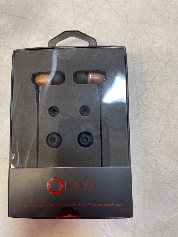 Photo 2 of Onyx Noise Cancelling in-Ear Wired Headphones with Mic, 3.5mm Plug Compatible with iPhones, iPads, Android Phones, Computers & Laptops (Black)
