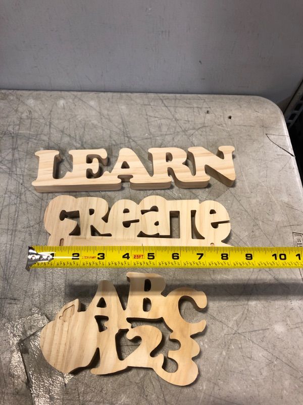 Photo 2 of Wood Word Base Learn, Create, ABC
