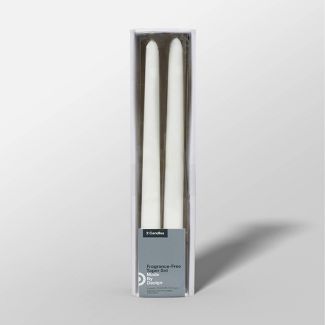 Photo 1 of 10" 2pk Unscented Taper Candle Set - Made By Design™-- 4 PACKS

