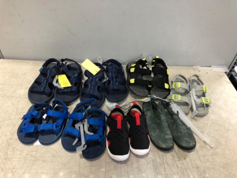 Photo 1 of BOYS AND TODDLERS SHOES/ SANDAL BUNDLE---VARIOUS SIZES 8 PAIRS