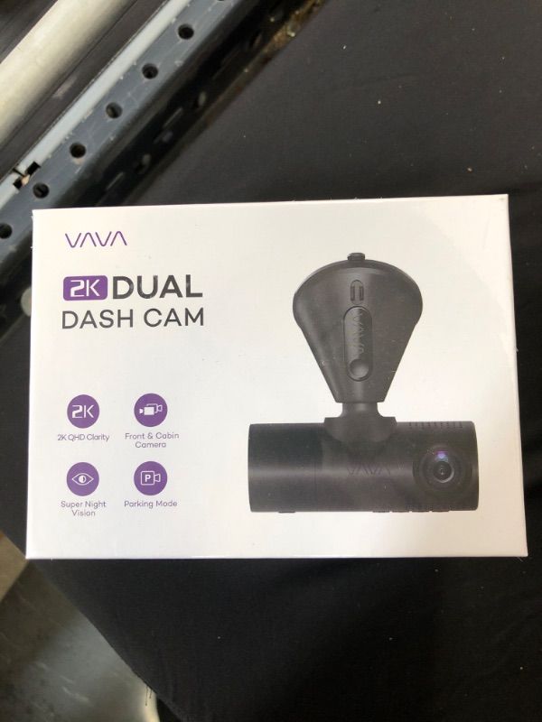Photo 2 of Dual Dash Cam, VAVA 2K Front and 1080P Cabin or 2K 30fps ..