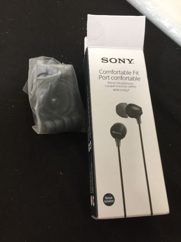 Photo 2 of Sony MDR-EX15LP In-Ear Headphones (Black)