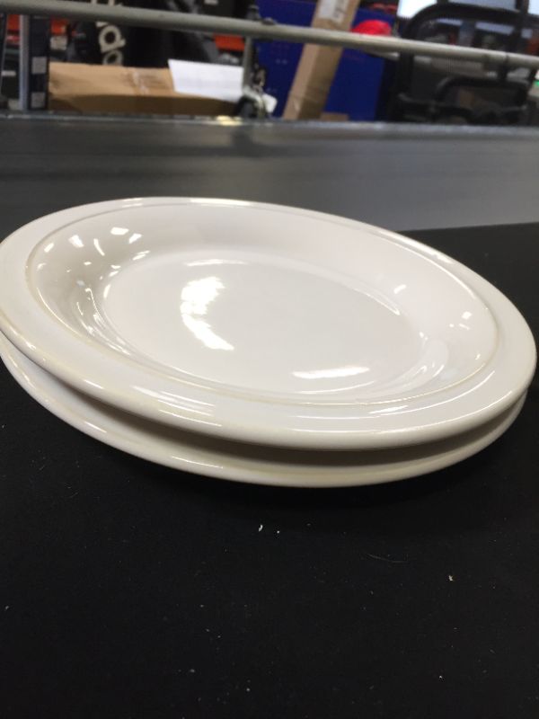 Photo 2 of 2 pack 8" Porcelain Woodbridge Salad Plate White - Threshold	