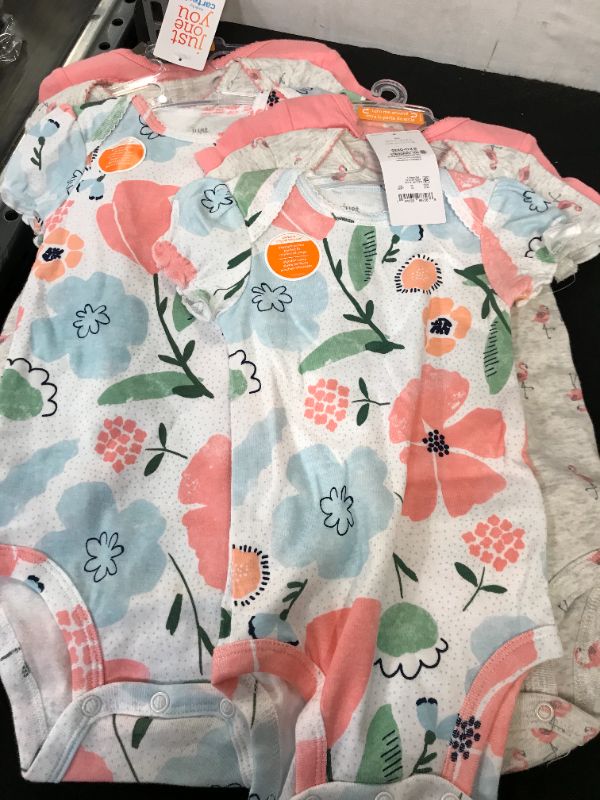 Photo 2 of Baby Girls' 3pk Flamingo Floral Bodysuit - Just One You® Made by Carter's Pink/Gray --- 2 PACKS (6M/18M)

