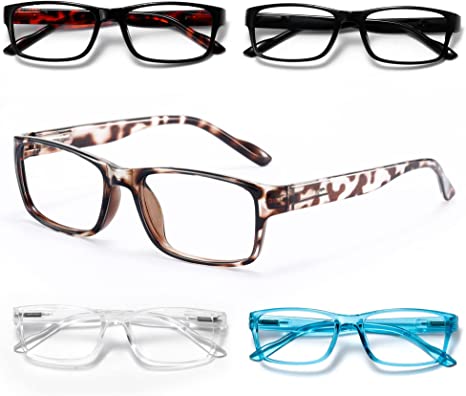 Photo 1 of 5 Pairs Reading Glasses For Women Blue Light Blocking?Men's and Women's Computer Glasses Comfort Spring Hinge Readers…
