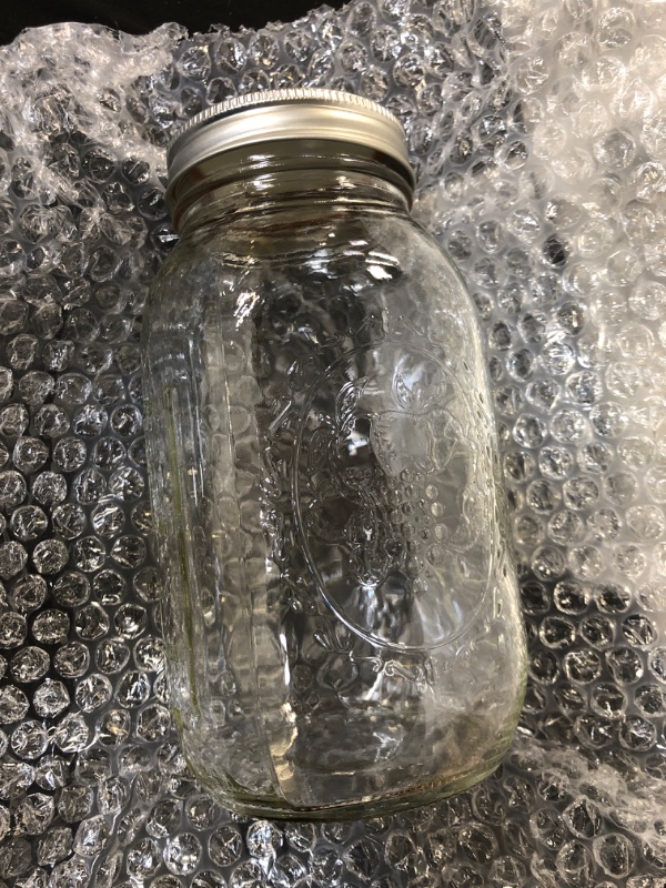 Photo 4 of 4 Pcs Regular Mouth 32-Ounces Mason Jar with Lids and Bands Clear