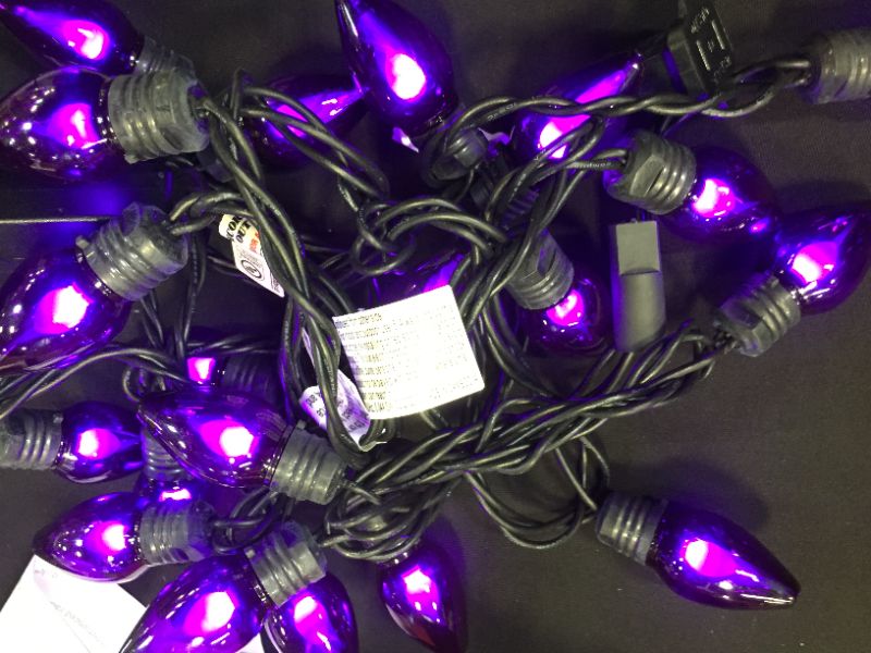 Photo 2 of 20ct LED Halloween String Lights Purple Flicker - Hyde & EEK! Boutique