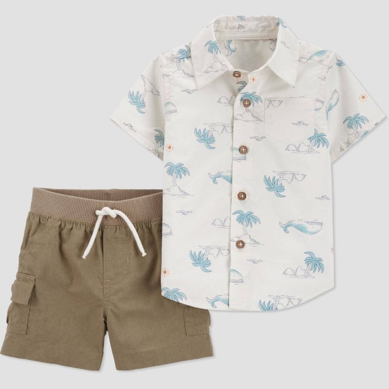 Photo 1 of Baby Boys' Scenic Whale Top & Shorts Set - Just One You® Made by Carter's--SIZE NEWBORN
