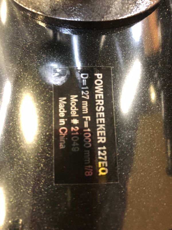 Photo 1 of Celestron - PowerSeeker 127EQ Telescope - Manual German Equatorial Telescope for Beginners - Compact and Portable - Bonus Astronomy Software Package - 127mm Aperture
USED OUT OF BOX ITEM
