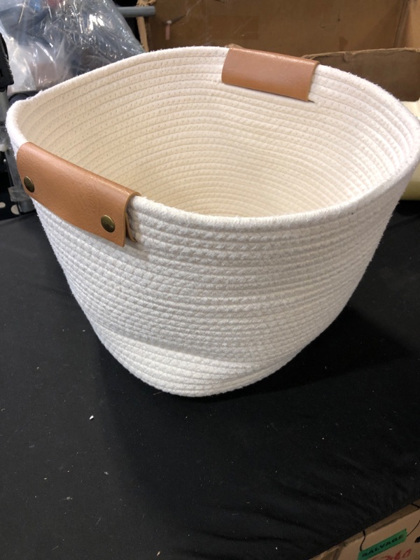 Photo 2 of 13" Decorative Coiled Rope Basket - Brightroom™ Dimensions (Overall): 11 Inches (H) x 13 Inches (W) x 14 Inches (D)


