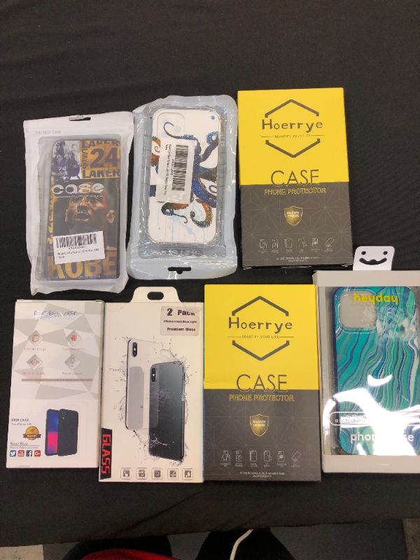 Photo 1 of Various sizes of Iphone cases and screen protectors (IP  X, XR, 11 and 13 pro)